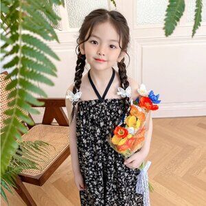 Caramel floral kids dress size 6